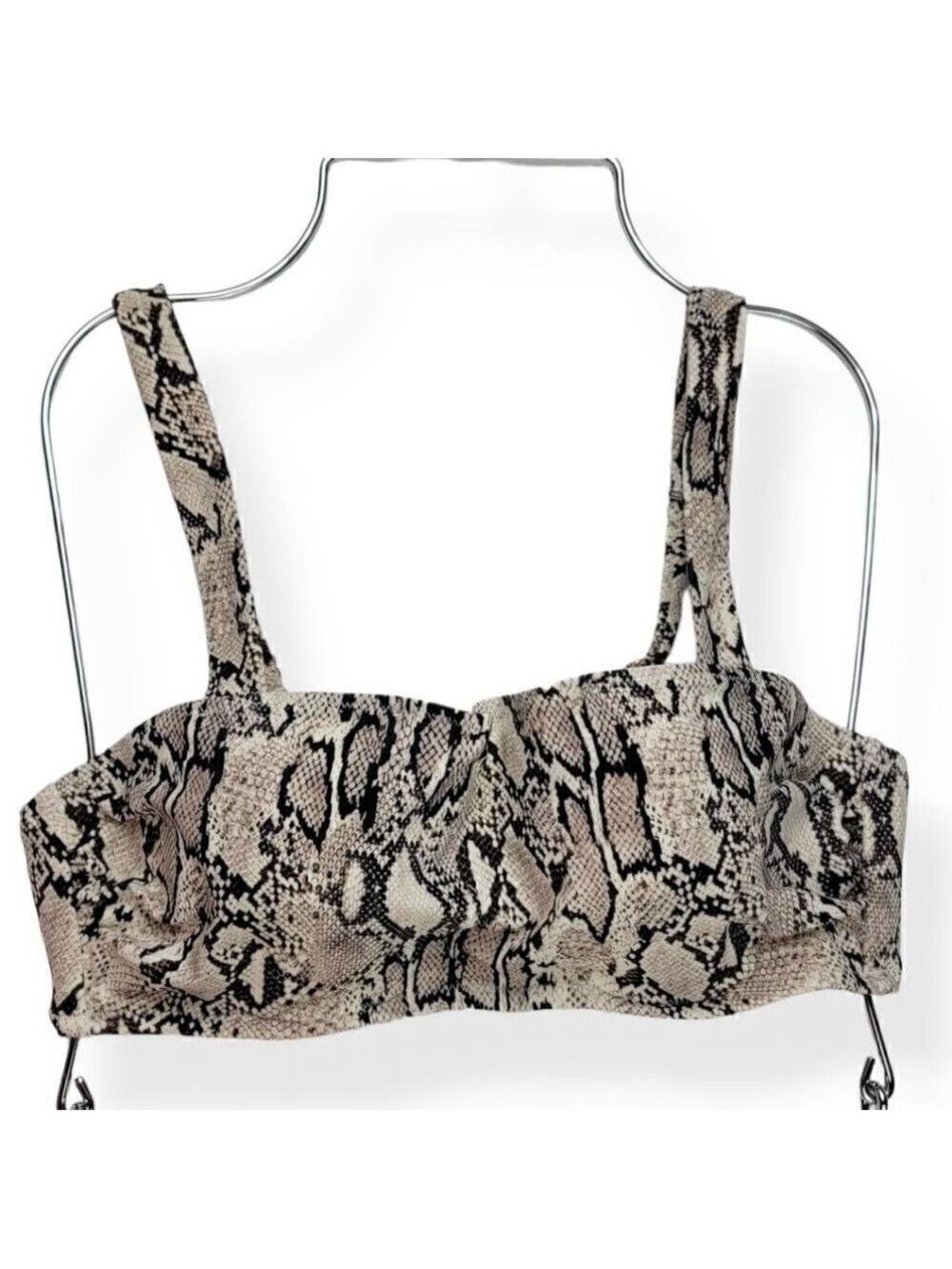 Shade & Shore Underwired Snake Print Bikini Top 34B
